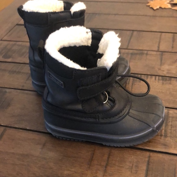 London Fog unisex black snow boots size 7 - Picture 4 of 6